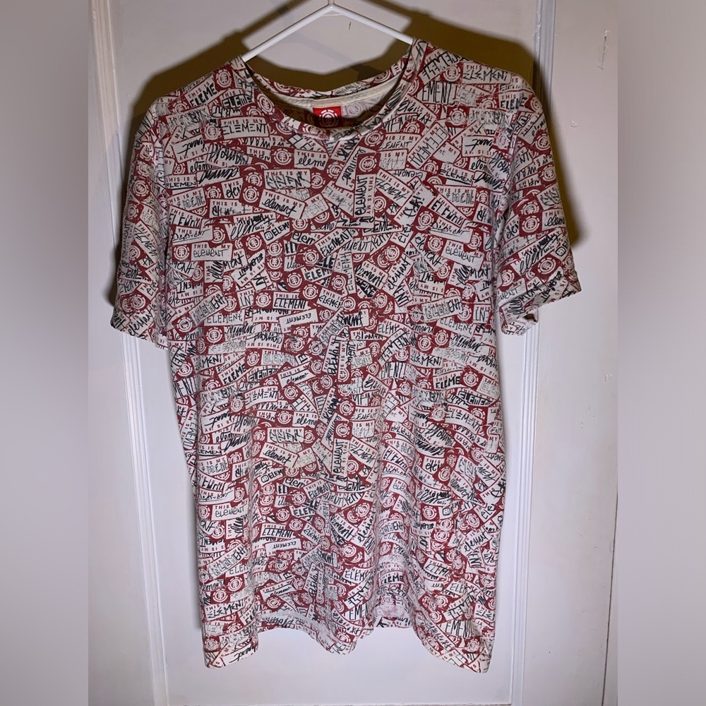 Vintage element all over print shirt
